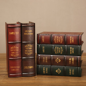 Set de Libros Falsos Retro, Caja de Almacenamiento para Escritorio, Decoración para Oficina y Hogar, Adorno para Librería, Material MDF - Product Image 3