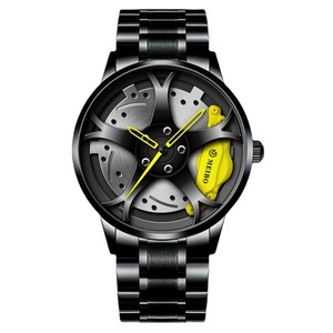 Bán Buôn Chất Lượng Cao Thể Thao Độc Đáo Bánh Xe Đồng Hồ Nam Cổ Tay Mát 3D Thiết Kế Màu Đen Rim Xe Cổ Tay Đồng Hồ - Product Image 6