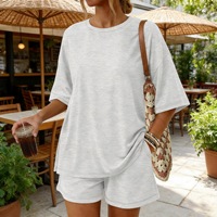 Ensemble d'été tendance 2 pièces best-seller avec haut oversize et short ample à poches