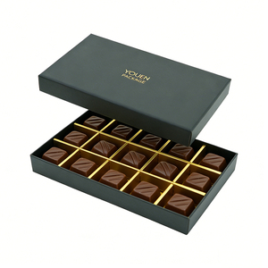 Boîte cadeau de <span class=keywords><strong>chocolat</strong></span> de luxe avec logo personnalisé, emballage alimentaire, boîte cadeau <span class=keywords><strong>du</strong></span> Ramadan, adopte un design gaufré laminé mat UV - Product Image 1