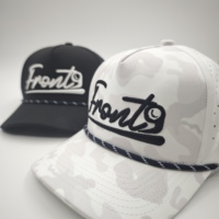 Gorra Deportiva de 5 Paneles de Diseño Premium con Bordado a Mano, Estampado Argyle, Leopardo, Frutas, Dobby, Puntos, Ajustable, Logotipo Metálico, Impermeable, Bicolor