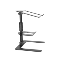 Soporte para Laptop Digital Accuracy Pro Audio DJS007 para DJ, Escritorio para Computadora, Color Negro, Soporte para DJ Ajustable, Mueble de Acero 100