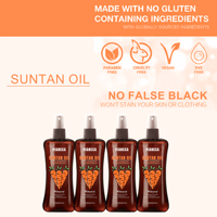 Spray autobronzant bio avec ingrédients naturels et biologiques, marque privée, 200 ml, pour raffermir et nourrir le corps, convient à tous les types de peau