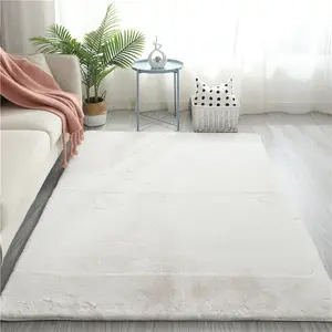 High Quality Rugs Living Room Large White Soft Shaggy Faux Fur Carpets Fuzzy Bedroom Decor Area Rugs 100 Polyester