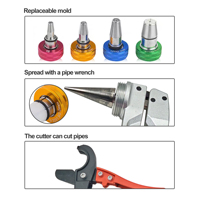Kit de Herramientas de Expansión Manual PEX-A de 3/8, 1/2, 3/4 y 1 Pulgada para Tuberías de Plomería