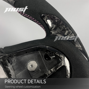 Volante Personalizado de Fibra de Carbono Forjado Negro con LED para 300 300C 300S 200 200S Pacifica 2015-2026, Mejora de Diseño - Product Image 4