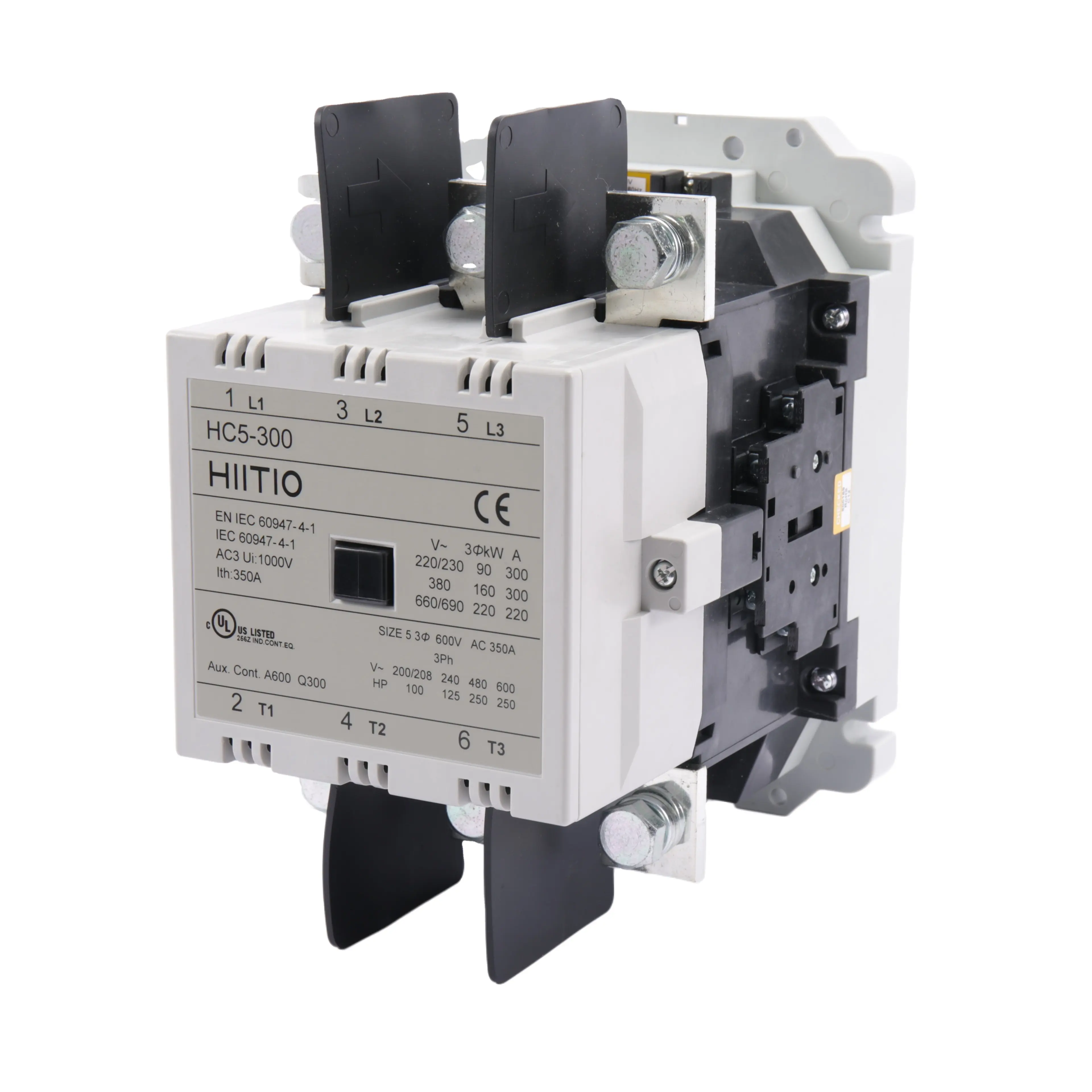 UL elencato relè contattore 300A in miniatura 690V IEC contattore magnetico 3 poli contattore AC per controllo industriale