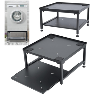 Support de machine à laver en acier robuste avec étagère de rangement, socle pour vêtements, solution pour salle de bain, <span class=keywords><strong>rehausseur</strong></span> de <span class=keywords><strong>linge</strong></span>, base, plateforme, plateau - Product Image 1
