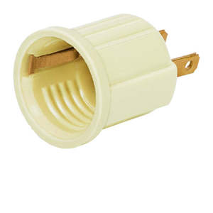 Volteck POBA-20 E27 portalampada in metallo e plastica con vite in rame bachelite e adattatore in avorio per lampade a sospensione - Product Image 2