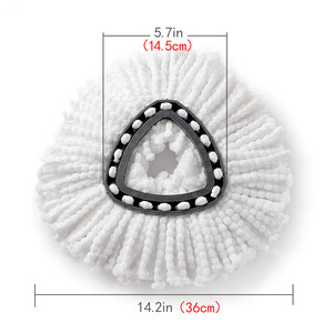 Spin <strong>Triangle</strong> <strong>Mop</strong> Head Fit for O-Cedar Bucket <strong>Mop</strong>/ Thickened Fine Fiber Rotating Microfiber Replacement Head - Product Image 1