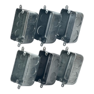 Caja de Conexiones Eléctrica de Acero Galvanizado de Una Sola Salida, con Orificios de 1 Pulgada, Profundidad de 2 Pulgadas, Anticorrosión, para Salida de Metal Profunda - Product Image 5
