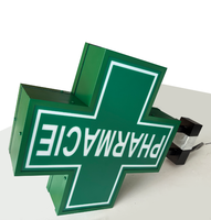 Livraison rapide, boîte lumineuse LED pour pharmacie, forme personnalisée, haute luminosité, double face, design écologique, imperméable, décoration extérieure