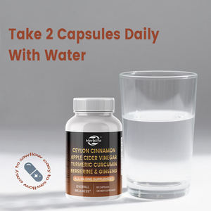 Private Label Oem Kruidensupplement Ceylon Kaneelcapsules Met Kurkuma Appelazijn Berine Alles In Één Supplementen - Product Image 4