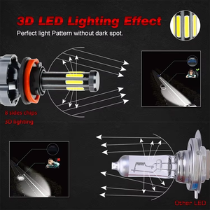 360 Led Đèn Pha N8 8 bên H7 H11 H13 9005 9006 H4 60W COB tự động xe ánh sáng bóng đèn 9004 9007 CANBUS đèn sương mù phổ quát cho xe ô tô - Product Image 5