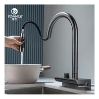 Robinet de cuisine à affichage numérique à poignée unique pour eau chaude et froide Robinet d'évier de bassin cascade de Table de style classique Choix populaire