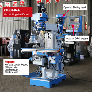 Fresadora de torreta SGSK Fresadora de velocidad variable Fresadora y perforadora ZX6350T para tipo industrial - Product Image 6