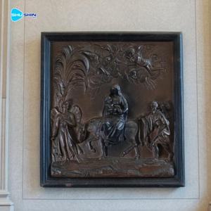 Pannello in Bronzo Classico con Figure Umane, Angeli e Scultura Murale Narrativa Mitologica - Product Image 5