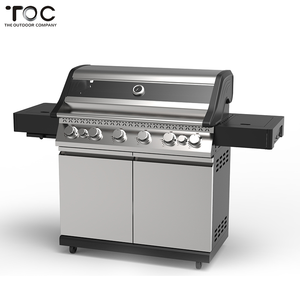 Parrilla de gas de barbacoa de uso de jardín de material de acero inoxidable con rejillas de cocina de hierro fundido - Product Image 1