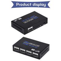 Répartiteur HDMI 1.4 1 entrée 4 sorties 1X4 HD 1080P 3D 4KX2K UHD Duplicateur Amplificateur Commutateur Répartiteur HDMI 4 ports pour PC HDTV BOX PS3 DVD