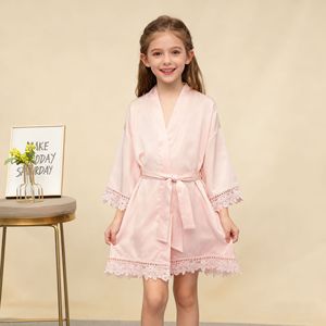 Robe en dentelle pour bébé <span class=keywords><strong>fille</strong></span>, peignoir en satin pour bébé <span class=keywords><strong>fille</strong></span>, robes de fête pour enfants, pyjamas, chemises de nuit - Product Image 3