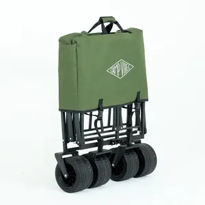 Vagón de camping portátil plegable NPOT, campista de playa de picnic al aire libre, carrito de jardín