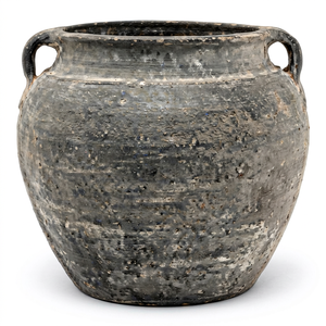 Pot de rangement vintage en poterie artisanale, style rustique en terre cuite, pour la décoration intérieure de cuisine de ferme - Product Image 1