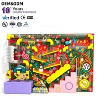 Panneau de jeu modulaire avec circuit de billes transparent, plaque d'insertion à picots pour équipement de jeu, coin d'activités pour enfants d'âge préscolaire
