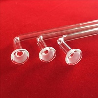Connecteur de laboratoire personnalisé en quartz, tube en verre de quartz transparent avec joint conique effilé