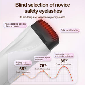 Kit de Herramientas de Maquillaje con Calentamiento Rápido en 30s, Rizador de Pestañas Eléctrico Portátil Mini, Peine para Lifting de Pestañas con 3 Modos - Product Image 2
