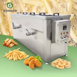 Friteuse industrielle à petite capacité 6-150L pour huile et eau, à gaz et électrique, pour friture de poisson - Product Image 1