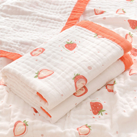 Serviette en gaze de coton tissée carrée, hypoallergénique, antimicrobienne, séchage rapide, imprimé animal, 105x105cm, pour nouveau-né, lavage du visage et bavoirs.