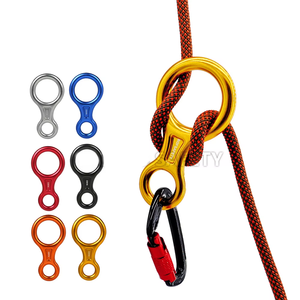 Lớn Ngoài Trời An Toàn Hình 8 Hợp Kim Nhôm Cứu Hộ <span class=keywords><strong>Descender</strong></span> 35KN Tự Động Dừng Công Cụ Cho Leo Núi Đá Mùa Thu Bảo Vệ - Product Image 2