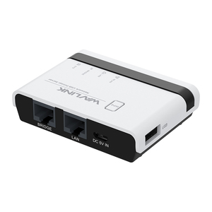 Serveur d'impression sans fil USB 2.0 Wavlink avec LAN/Bridge 10/100 Mbps NU516U1, prend en charge les imprimantes filaires/sans fil/autonomes - Product Image 1