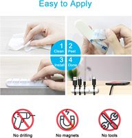 Support de Câbles USB de Bureau, Organisateur de Câbles en Silicone Étanche pour Table de Chevet, Câble de Chargement, Cordon d'Alimentation, Fil de Souris