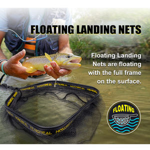 Filet de pêche pour <span class=keywords><strong>kayak</strong></span> avec poignée en aluminium Filet de pêche avec revêtement en caoutchouc - Product Image 3