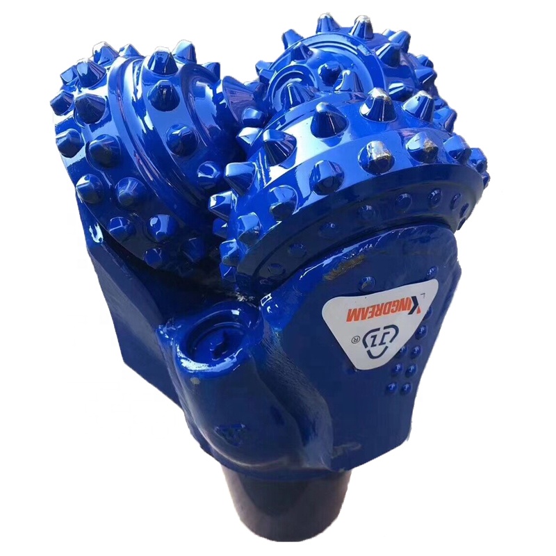 Kingdream Blue 9 7/8 "Iadc 537 TCI Tricone Roller Bit untuk Pengeboran Sumur Pertambangan Air Dalam