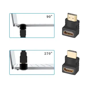 90 درجة زاوية اتش دي ام اي HDMI موصل HDMI الذكور إلى شاحن أنثي اتش دي ام اي