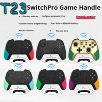 Manette de jeu sans fil BT à moule exclusif avec fonction de réveil et programmation de macros pour Switch Modèle T23 et PC Gaming
