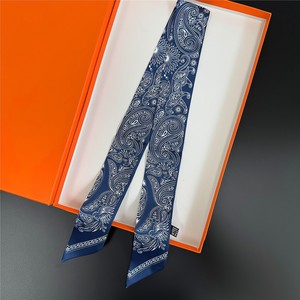 Nouvelle Écharpe Longue en Soie Effet Sergé Style Coréen pour <span class=keywords><strong>Femme</strong></span>, Ruban Décoratif pour Sac, Motif Tigre Cachemire, Bande Longue pour Sac - Product Image 4