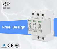 Parafoudre industriel personnalisable LeiHao T2 Type 3P 275V 385V 20KA certifié CE pour protection contre la foudre des systèmes solaires