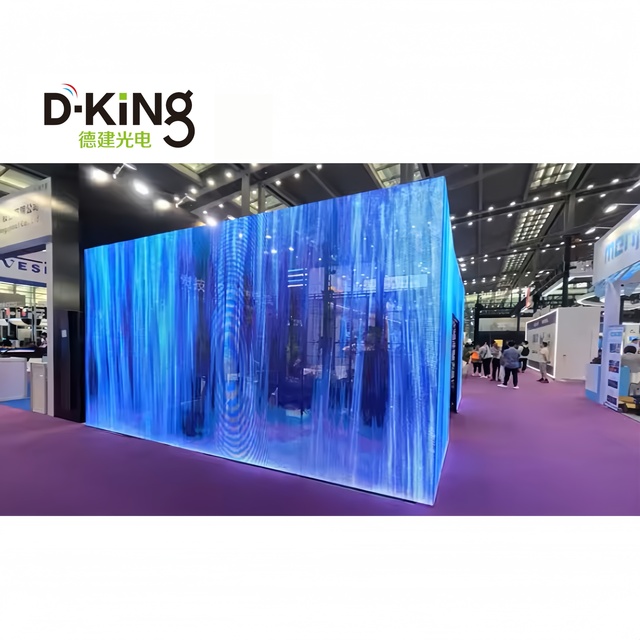 P3.75 Flexible Crystal Adhesive Transparent LED Film Screen Indoor Glass Wall Display Shopping Mall IP54 Rated High Brightness
