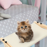 Personnalisé Chat Dormir Bois Perchoir Fenêtre Lit Hamac Étagère Murale
