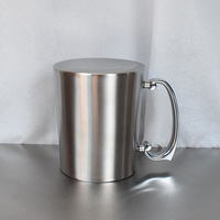 Mug à bière isotherme en acier inoxydable 304 à double paroi, 380 ml, écologique, pour fêtes et café