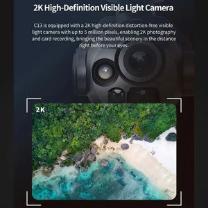 กล้องถ่ายภาพความร้อนแบบมีระบบนำทางด้วย AI C13 ซูม 30 เท่า พร้อมไฟสามดวง ตัวกล้องแบบ Gimbal วัสดุ ABS สีดำ อุปกรณ์เสริมโดรน FPV kti - Product Image 5