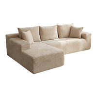 Maßgefertigtes Einsitziges L-förmiges Modulares Sofa Chaiselongue Schlaf- und Liegeoptionen Rahmenloses Design Hochdichte Schaumstofffüllung für