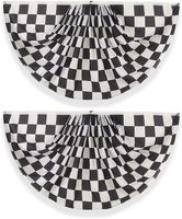 Özel kırmızı ve beyaz kontrol bayrağı-iki Metal Grommets ile 3x5 Ft - 100D Polyester damalı yarış afiş
