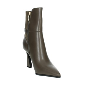 Tronchetti grigi da donna con chiusura Slip-On con tacco stringato di 5cm, tomaia in pelliccia traspirante per stile Chelsea da Cowboy da neve autunno/inverno - Product Image 5