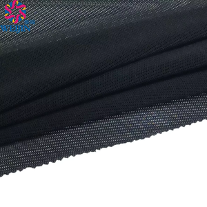 Mẫu Miễn Phí 150Gsm Đàn Hồi 125Cm Đan Polyester Spandex Thoải Mái Dễ chịu <span class=keywords><strong>Net</strong></span> Điện Màu Đen Lưới Hữu Cơ Vải Thể Thao Vải - Product Image 6