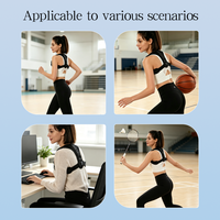 Ceinture de soutien ajustable pour la posture du dos 360 °   Correcteur de posture respirant avec soutien des épaules pour la marche quotidienne, le sport et le bureau