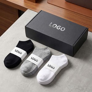 Calzini alla caviglia personalizzati con logo, in cotone premium, ecologici, sportivi, casual primaverili, con confezione personalizzata - Product Image 1